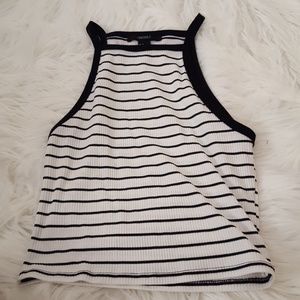 Forever 21 striped Cropped halter top